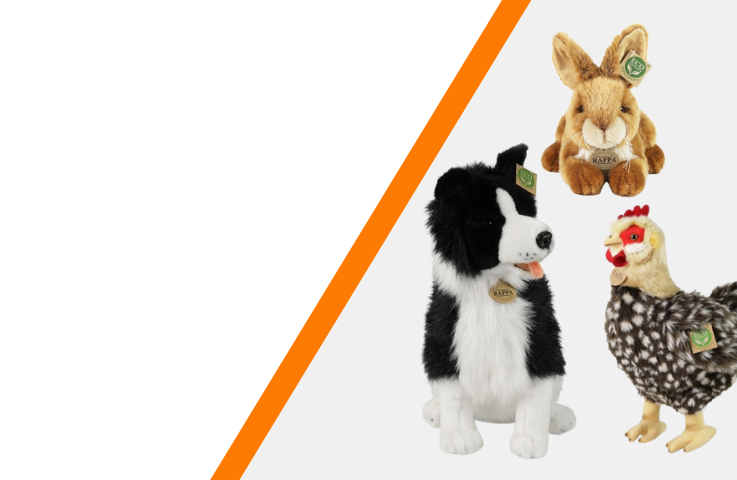 ECO Peluches Rappa#Cousues à la main, comme si elles étaient vivantes !