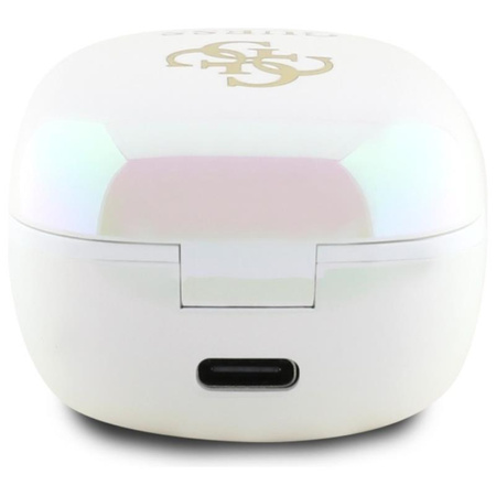 Guess 4G Printed Logo - TWS Casque Bluetooth + étui de chargement (blanc)