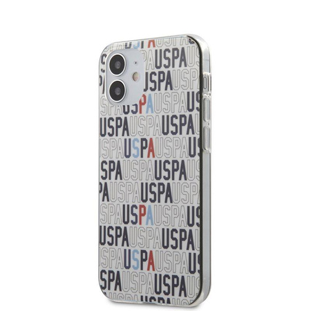 US Polo Assn Logo Mania - Coque pour iPhone 12 Mini (blanc)