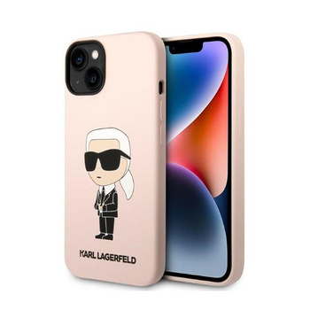 Karl Lagerfeld Silikonové pouzdro NFT Ikonik MagSafe - iPhone 14 (růžové)