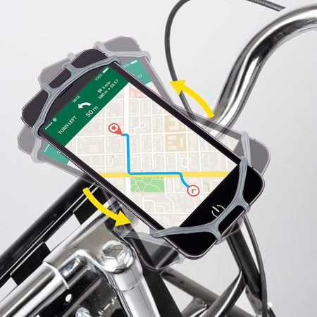 Schwenkbare Fahrradhalterung für Telefon, Lenker, Schwarz, 10-15cm, Dunlop