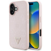 Guess Grained Hot Stamp Peony Triangle Logo MagSafe - Case for iPhone 16 (pink)