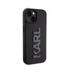 Karl Lagerfeld 3D Rubber Glitter Logo - iPhone 15 Tasche (schwarz)