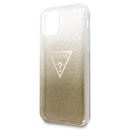 Pouzdro Guess Solid Glitter Triangle - iPhone 11 Pro Max (zlaté)