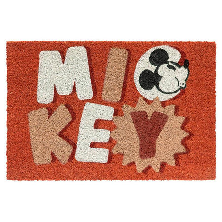 WYCIERACZKA POD DRZWI WEWNĘTRZNA, Kokosowa, z Napisem Mickey Mouse, Myszka, 40x60