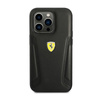 Étui en cuir Ferrari Stamp Sides - iPhone 14 Pro Max Case (Noir)