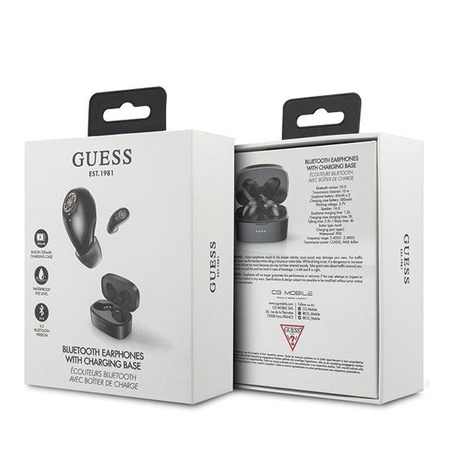 Guess Wireless Earphones 5.0 4H - TWS-Kopfhörer + Dockingstation (schwarz)