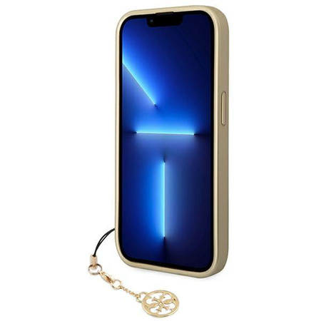 Kolekce Guess 4G Charms - pouzdro na iPhone 14 Pro (hnědé)