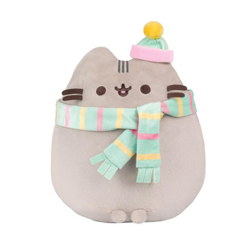 PUSHEEN PUSHEEN CAT MASCOT in scarf and cap, Plush Cat, Plush, 24 cm