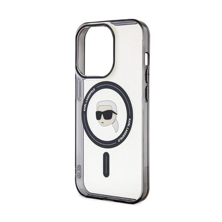 Karl Lagerfeld IML Karl Head MagSafe - iPhone 15 Pro Max Case (Transparent)