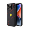 Ferrari Twist fém logó - iPhone 15 Pro Max tok (fekete)