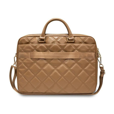 Guess Quilted 4G Computer Bag - 15" / 16" Notebook Bag (brown)