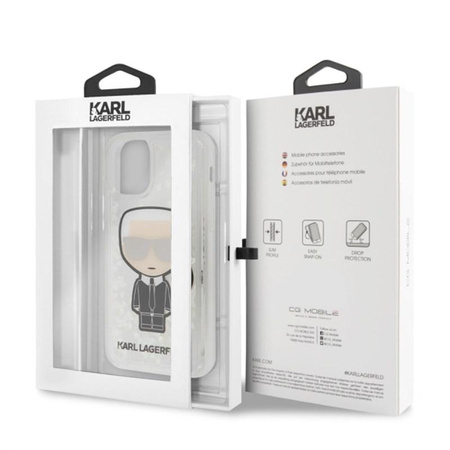 Karl Lagerfeld Glitter Glowdark Iconic - Coque iPhone 11