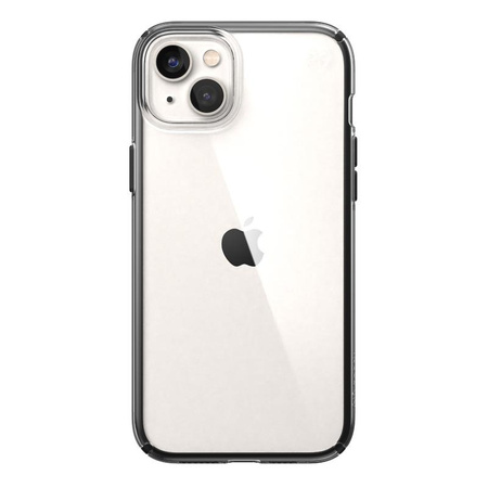 Speck Presidio Perfect-Clear with Impact Geometry - iPhone 14 Plus Case with MICROBAN Coating (Clear / Black)