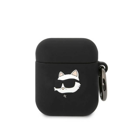 Karl Lagerfeld Silicone NFT Choupette Head 3D - AirPods 1/2 gen case (schwarz)