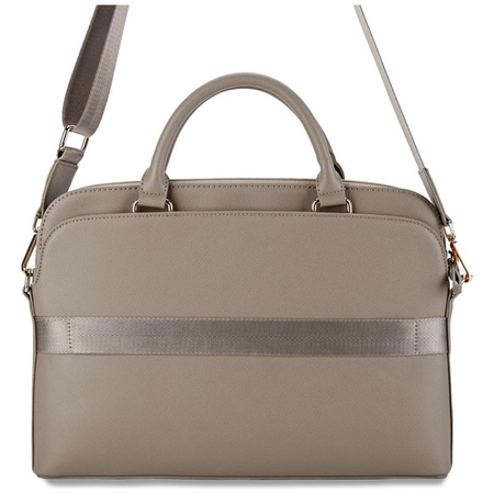 Guess Grained Zipper Pocket Triangle Logo - 15" Notebook Bag (brown)