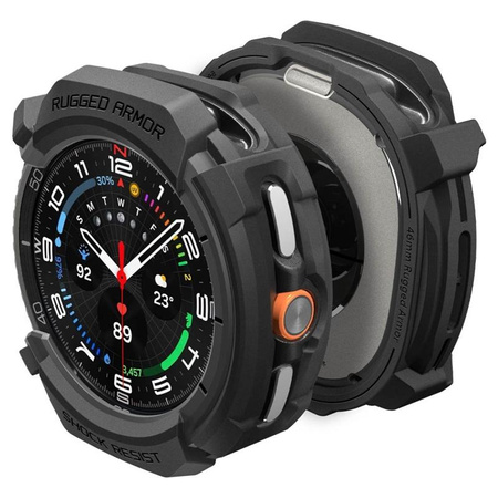 Spigen Rugged Armor – Hülle für Samsung Galaxy Watch 8 Classic 46 mm (Matte Black)