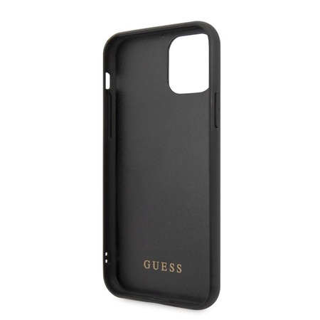 Guess Marble Glass Gold Glitter - Etui iPhone 11 Pro (biały)
