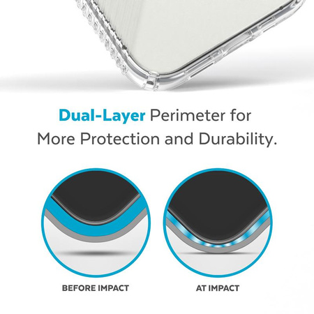 Speck Presidio Perfect-Clear with Grips + MagSafe - iPhone 14 Pro Max Case with MICROBAN Coating (Clear)