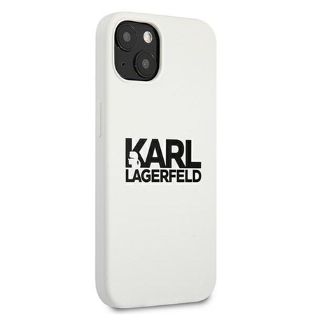 Karl Lagerfeld Silicone Stack Logo - Etui iPhone 13 mini (biały)