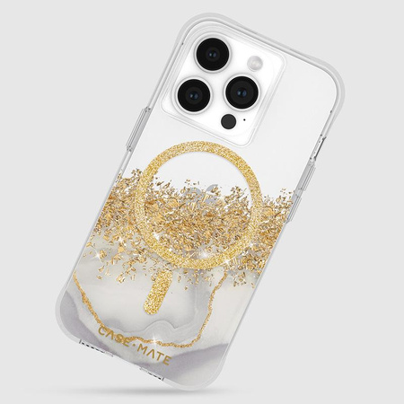 Case-Mate Karat MagSafe - iPhone 15 Pro case decorated with gold (Marble)