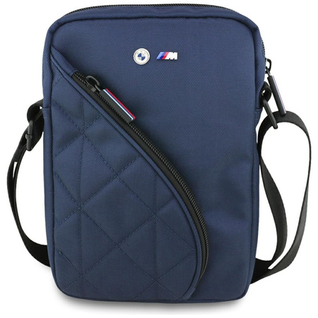 BMW Nylon Pockets & Metal Logo - 8" Tablet Bag (Navy Blue)