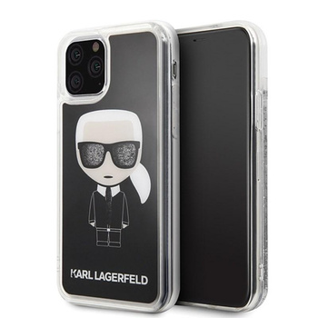 Karl Lagerfeld Iconic Glitter - pouzdro pro iPhone 11 Pro (černé)