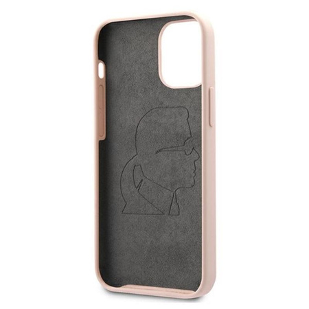 Karl Lagerfeld Fullbody Silikon Iconic - iPhone 12 Pro Max Hülle (Hellrosa)