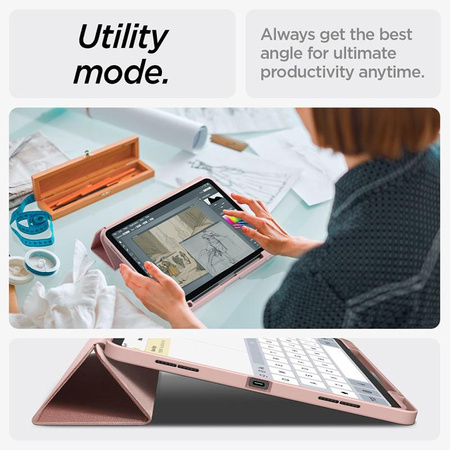 Spigen Urban Fit - Hülle für iPad Air 13" (M2, 2024) (Rose Gold)