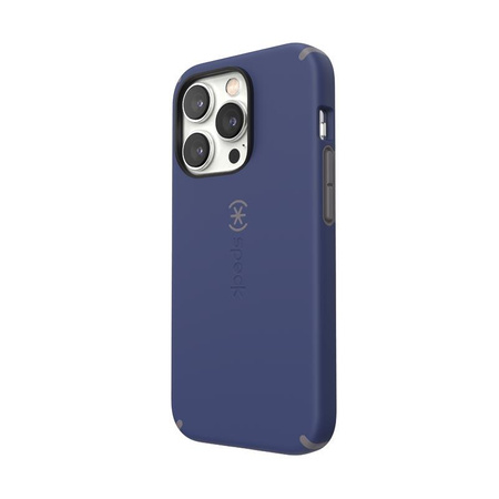 Speck CandyShell Pro - iPhone 14 Pro Tasche mit MICROBAN Beschichtung (Preußisch Blau / Wolkig Grau)