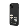 Karl Lagerfeld Liquid Silicone Karl & Choupette MagSafe - Coque pour iPhone 14 Plus (noir)