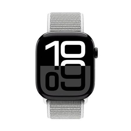 Crong Nylon - Cinturino Sportivo per Apple Watch 44/45/46/49 mm (Grigio Argento)