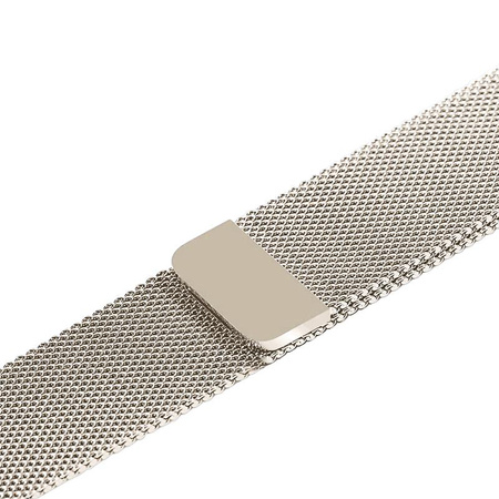 Crong Milano Steel - Rozsdamentes acél szíj Apple Watch 42/44/45/49 mm-es órához (pezsgő)