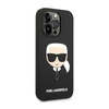 Karl Lagerfeld szilikon ikonikus Karl`s Head - iPhone 14 Pro tok (fekete)
