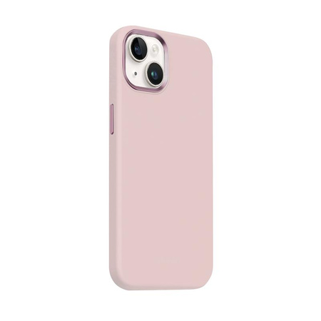 Crong Color Cover LUX Magnetic - Étui MagSafe pour iPhone 15 Plus (rose)