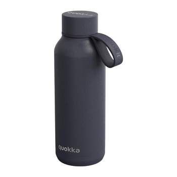 Quokka Solid With Strap - 510 ml stainless steel thermal bottle with strap (Slate)