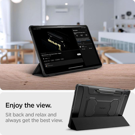 Spigen Rugged Armor Pro - Gehäuse für Samsung Galaxy Tab S9 FE+ 12.4" (Schwarz)