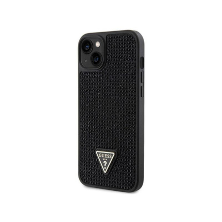 Guess Rhinestone Triangle - pouzdro pro iPhone 14 Plus (černé)