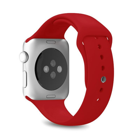 PURO ICON - Elastisches Sportarmband für Apple Watch 38/40/41 mm (S/M & M/L) (rot)