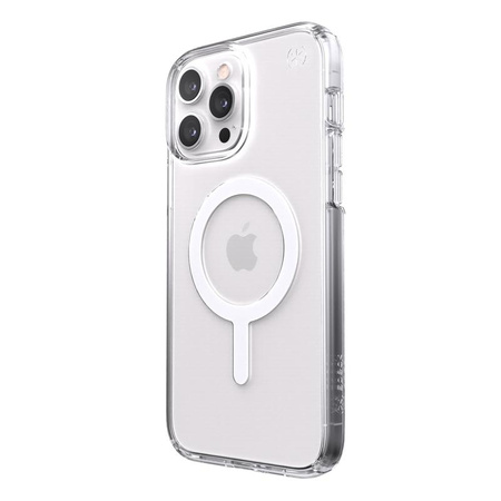 Speck Presidio Perfect-Clear + MagSafe - pouzdro pro iPhone 13 Pro Max / 12 Pro Max s povrchovou úpravou MICROBAN (čiré)