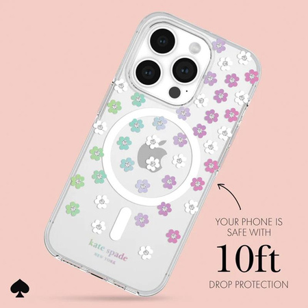 Kate Spade New York Ochranné pouzdro MagSafe - iPhone 15 Pro (Scattered Flowers)