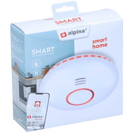 Alpina - Détecteur de fumée Wi-Fi intelligent