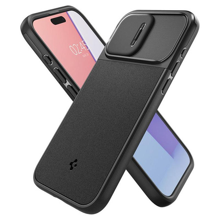 Spigen Optik Armor MagSafe - Étui pour iPhone 15 Pro (Noir)