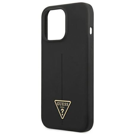 Guess Silikon Dreieck Logo - iPhone 13 Pro Max Tasche (schwarz)