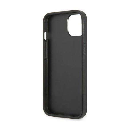 Guess Saffiano Triangle Logo Case - Hülle für iPhone 14 Plus (Schwarz)
