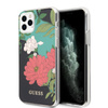 Guess Flower Shiny Collection N1 - Coque pour iPhone 11 Pro Max (Noir)