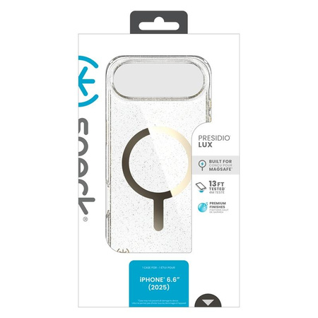 Speck Presidio Lux MagSafe - iPhone Air tok (csillámos / aranymetál)