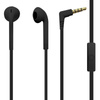 PURO ICON Stereo Earphones - Słuchawki z płaskim kablem z mikrofonem i pilotem (Czarny)