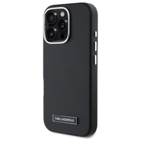 Karl Lagerfeld FW Metal Plate MagSafe - Case for iPhone 16 Pro Max (black)