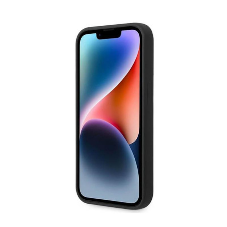 Karl Lagerfeld Flüssigsilikon Karl & Choupette MagSafe - Hülle für iPhone 14 Pro Max (Schwarz)